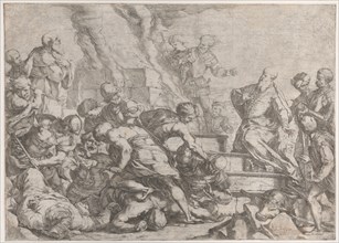 The sacrifice of Elijah, ca. 1653. Creator: Luca Giordano.