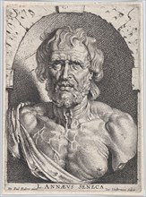 The bust of Seneca, in a niche, ca. 1620 Creator: Lucas Vorsterman.
