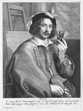 Allegory of Taste (Portrait of the Painter Jan Davidsz. de Heem, after a self-portrait)..., 1615-75. Creator: Lucas Vorsterman.