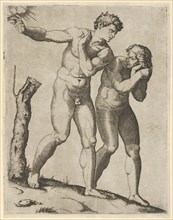 Adam and Eve being expelled from paradise, ca. 1515-25. Creator: Marcantonio Raimondi.