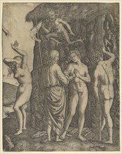 Christ in Limbo with Adam and Eve, ca. 1500-1534. Creator: Marcantonio Raimondi.