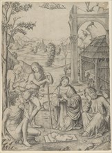 The Adoration of the Shepherds, ca. 1504. Creator: Marcantonio Raimondi.