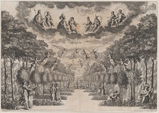 The Elysian Fields; set design from 'La Monarchia Latina Trionfante', 1678. Creator: Mathäus Küsel.