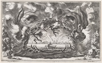 The hellmouth, set design from 'Il Pomo D'Oro', 1668. Creator: Mathäus Küsel.