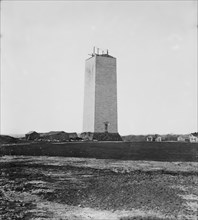 Washington Monument as it stood for 25 years, ca. 1860. Creator: Mathew Brady.