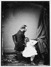 President James A. Garfield & daughter, between 1860 and 1875. Creator: Unknown.