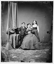 Mrs. U.S. Grant with daughter and son, between 1860 and 1875. Creator: Unknown.