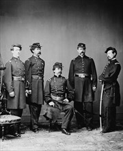 General Daniel Edgar Sickles & staff, between 1855 and 1865. Creator: Unknown.