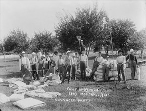 Camp McKibbin, Marshall Hall, (Advanced Party), [Maryland?], 1893. Creator: Unknown.