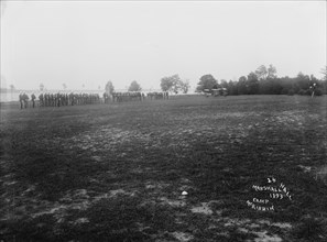 Dress parade - Camp McKibbin, Marshall Hall, [Maryland?], 1893. Creator: Unknown.