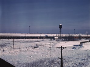 View of a Chicago and Northwestern railroad freight house, Chicago, Ill., 1942. Creator: Jack Delano.