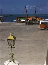 Along the waterfront, Christiansted, Saint Croix, Virgin Islands, 1941. Creator: Jack Delano.