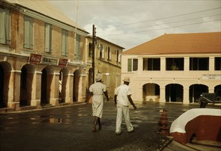 Street in a town in the Virgin Islands, Christiansted, St. Croix?, 1941. Creator: Jack Delano.