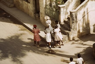 Street scene, Christiansted, St. Croix island, Virgin Islands?, 1941. Creator: Jack Delano.