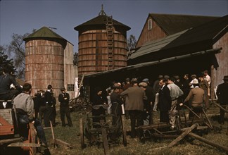 Farm auction, Derby, Conn., 1940. Creator: Jack Delano.