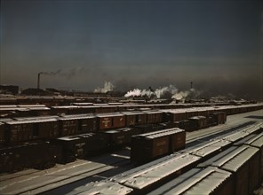 General view of a classification yard at C & NW RR's Proviso (?) yard, Chicago, Ill., 1942. Creator: Jack Delano.