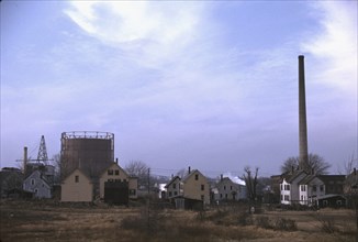 Industrial town in Massachusetts, possibly New Bedford, ca. 1941. Creator: Jack Delano.