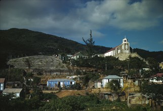 French village, a small settlement on St. Thomas Island, Virgin Islands, 1941. Creator: Jack Delano.
