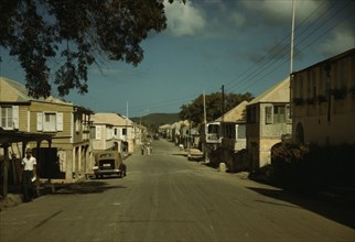 Street in a town [Frederiksted, St. Croix], in the Virgin Islands, 1941. Creator: Jack Delano.