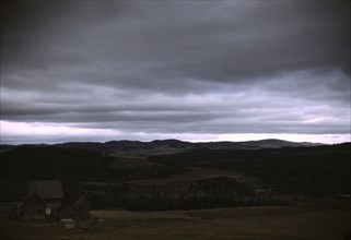 Farm in the vicinity of Wallagrasse, Aroostook County, Me., 1940. Creator: Jack Delano.