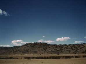 Landscape along the Santa Fe R.R., Willard, New Mexico, 1943. Creator: Jack Delano.