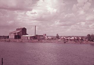 Abandoned brick plant near Muskogee, Oklahoma, 1939 or 1940. Creator: Russell Lee.