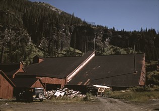 Detail of the mill at the Camp Bird Mine, Ouray County, Colorado, 1940. Creator: Russell Lee.