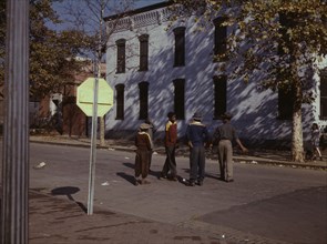 Children in street, Washington, D.C, between 1941 and 1942. Creator: Louise Rosskam.