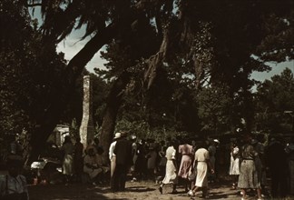 Fourth of July picnic by a group of Negroes, St. Helena Island, S.C., 1939. Creator: Marion Post Wolcott.