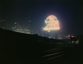 Illinois Central R.R., freight cars in South Water Street freight terminal, Chicago, Ill. , 1943. Creator: Jack Delano.