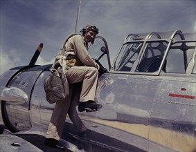Cadet L. Deitz at the Naval Air Base, Corpus Christi, Texas, 1942. Creator: Howard Hollem.