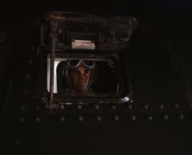 Tank driver, Ft. Knox, Ky., 1942. Creator: Alfred T Palmer.