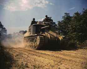 M-3 tanks in action, Ft. Knox., Ky., 1942. Creator: Alfred T Palmer.