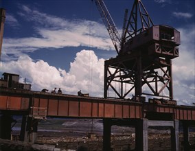 Construction at TVA's Douglas Dam, Tenn., 1942. Creator: Alfred T Palmer.