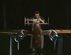 An experimental scale model of the B-25...North American Aviation, Inc., Inglewood, Calif., 1942. Creator: Alfred T Palmer.