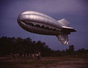 Barrage balloon, Parris Island, S.C., 1942. Creator: Alfred T Palmer.