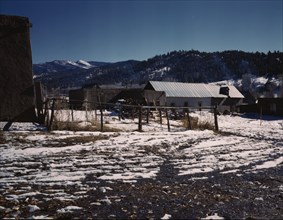 Village of Placita near Penasco, Taos Co., New Mexico, 1943. Creator: John Collier.
