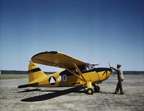 Civil Air Patrol Base, Bar Harbor, Maine, 1943. Creator: John Collier.