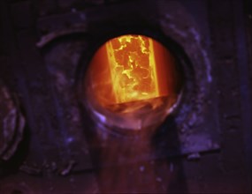 Hanna furnaces of the Great Lakes Steel Corporation, Detroit, Mich. , 1942. Creator: Arthur S Siegel.