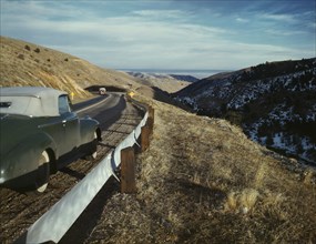 View along US 40 in Mount Vernon Canyon, Colorado, 1942. Creator: Andreas Feininger.