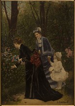 In the garden, c1880.