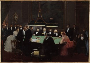 The games room, 1889.