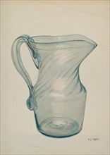 Glass Pitcher, c. 1940.