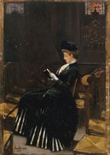 Woman in prayer, c1885.