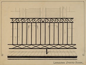 Balcony Railing, c. 1936.