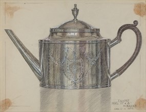 Silver Teapot, c. 1937.