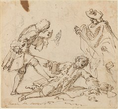 Three Men Fighting, c. 1700.