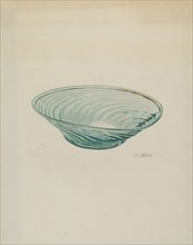 Flat Glass Bowl, c. 1940.