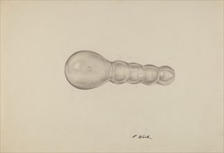 Glass Darning Ball, c. 1941.