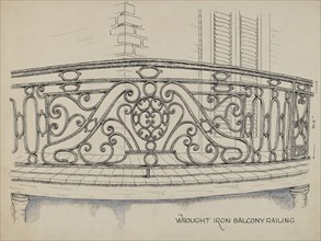 Wrought Iron Balcony, c. 1936.